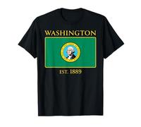 Washington Flag 42nd US State 1889 Washington Native Camiseta