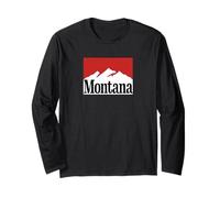 Washington Mountain Graphic Rojo/Blanco Retro Vintage Syle Manga Larga