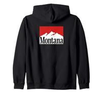 Washington Mountain Graphic Rojo/Blanco Retro Vintage Syle Sudadera con Capucha