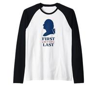 Washington, Primer Pero no último Presidente Silueta Camiseta Manga Raglan