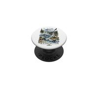 Washington State Acuarela Paisaje Naturaleza Viajes PopSockets PopGrip Adhesivo