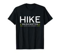 Washington State Alpine Lakes - Árbol de Senderismo con gráfico Retro Camiseta