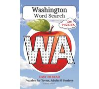 Washington State Word Search: 50+ Word Search Puzzles with Easy to Read Print about WA History, Landmarks, Culture, Foods, and More...Gift for Vacations, Holidays, Screen Free Time