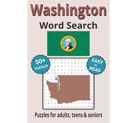Washington Word Search Puzzle Book: Search with Easy to Read Print about Washington cities, plant life, wildlife and more | 6x9 inches, 110 pages | ... Gifts for Vacations, Holidays & Free Times