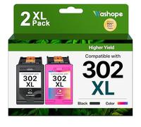 Washope 302 XL 302XL - Cartucho de Tinta Compatible para HP 302 XL, Color Negro y para HP OfficeJet 3831 3833 3830 5232 DeskJet 3630 3632 3639 2130 Envy 4520 4525 4527 4528 (1 Negro 1 Tri-Col. Ore)