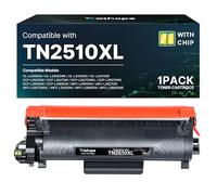 Washope TN2510XL Cartucho de tóner Compatible para TN-2510XL para MFC-L2800DW MFC-L2827DW MFC-L2835DW HL-L2400DWE HL-L2445DW MFC-L2860DWE DCP-L2665DW DCP-L2660DW DCP-L2620DW (1 Negro)