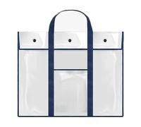 Washranp Bolsas de almacenamiento para carteles grandes, bolsa de obras de arte, seguro que aquí hay un título del producto, póster resistente, multiusos, PVC, escuela, con mango extra largo, Blue,