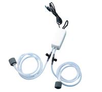 Washranp Bomba de oxígeno ligera de bajo ruido, seguro que aquí hay un título del producto para listar 1 juego de diseño de doble tubo mini kit de aire de acuario ultra silencioso carga USB pescado