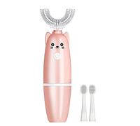Washranp Cepillo de dientes eléctrico ultrasónico para niños, cepillo de dientes ultrasónico en forma de U, cepillo de dientes ultrasónico de limpieza profunda, cepillo de dientes para niños