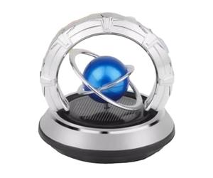 Washranp Difusor de fragancia para coche de larga duración, seguro que aquí hay un título del producto para listar ambientador solar giratorio de doble anillo diseño de planeta plateado de larga