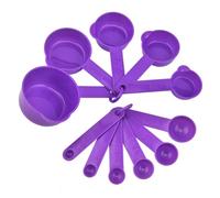 Washranp Juego de cucharas medidoras de 1/4 taza, 11 piezas/juego de herramientas de plástico para hornear sin BPA, para harina, azúcar, sal, líquido, multifuncional, cocina, hogar, morado