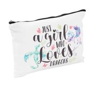 Wasise Bolsa de maquillaje de dragón, bolsa de dragón de 17 x 22,5 cm, mercancía de cuarta ala, regalo para niñas y mujeres, mercancía de Imagine Dragons, bolsas organizadoras de viaje, regalo de