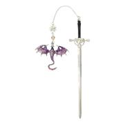 Wasise Marcapáginas de dragón - Marcapáginas de cuarta ala, marcador de libros gótico de dragón, colgante de metal vintage con borlas, marcadores divertidos para lectores, marcadores de metal de alta