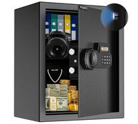 WASJOYE Caja Fuerte, Caja Fuerte de Seguridad Digital con Cerradura de Teclado Electrónico y Llaves, Caja Fuert Convencionale para hogar Oficina Hotel Documento Dinero Joyería Arma, 43L(42*35*33cm)