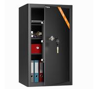 WASJOYE Caja Fuerte con Llaves, Caja de Seguridad, 67L Caja Cerradura de Llaves Para hogar/Oficina, Cajas Fuerte Convencionale para Guardar Dinero, Joya, Medicamento, Teléfono, Documento, 62.5*37*31cm