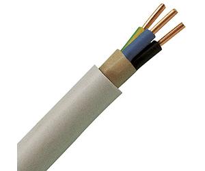 waskönig de Walter 5 eléctrico NYM-J - Cable con 3 x 2,5 mm² 50 m Ring (Marca Alemana.) VDE, abrigo color gris claro (RAL7035)