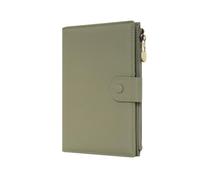WASON Funda Pasaporte Cuero Billetera Viaje con Bloqueo RFID - Ranura Pasaporte con Bolsillo con Cremallera para DNI, Tarjeta de embarque boleto Efectivo Tarjeta SD (Verde)