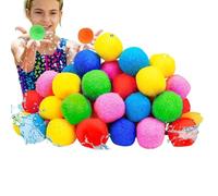 Wasser Bälle | Wiederverwendbare Schwammbälle Kinder | 60 Stück Bunte Wasserballons | Strandspielzeug für Kinder Erwachsene Familie Spiele Pool Garten Sommer Outdoor Spaß