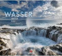 Wasser Kalender 2026: Stilsicherer Natur-Kalender im großen Querformat (54x48 cm) | Meere und Flüsse, Seen und Wasserfälle