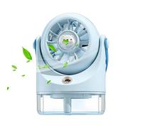 Wasser Sprühventilator - Kompakter Tischventilator, 3 Stufen Leiser Betrieb, Batteriebetriebenes Kühlgerät, Sprühfunktion | Tragbarer Ventilator Für Schlafzimmer Büro Schule Reisen Camping Sommer