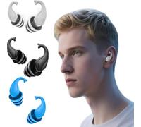 Wasserdichte Silikon-Ohrstöpsel für Erwachsene - 3 Paare wiederverwendbar, für Männer und Frauen geeignet, ideal zum Surfen, Tauchen, Schwimmen, Duschen und anderen Wassersportarten - Ohrschutz (für E