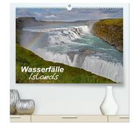 Wasserfälle Islands (hochwertiger Premium Wandkalender 2026 DIN A2 quer), Kunstdruck in Hochglanz: Der Kalender zeigt Fotos einiger der schönsten Wasserfälle Islands