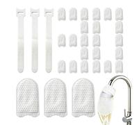 Wasserhahnfilter aus Baumwollsocken - Feinfaseriger Baumwollreiniger | Mit Sediment-Sperrschicht, wiederverwendbarer Spülbecken-Filterbeutel - Für Kalk Küche Badewanne Kaffee Dusche Kochen Trinkwasser