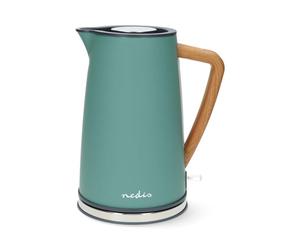 Wasserkocher - 1.7 l - Soft-Touch - Grün - Um 360 Grad drehbar - Verdecktes Heizelement - Strix Controller - Boil-dry protection