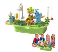 Wasserspiel Tisch für Kinder | Sand Und Wasser Spieltisch - Sensorisches mit Pumpe zur Förderung Der Hand-Auge-Koordination für Garten, Draußen und