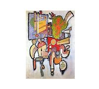 Wassily Kandinsky 《Complex Simple》 Lienzos de Arte Moderno Decoración Pared Lienzo Pinturas Pasillo Decorativo Poster Impresiones Decoración (60x85cm-24x33inch),Sin marco