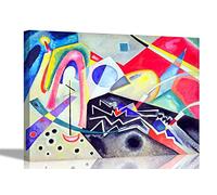 Wassily Kandinsky - Lienzo enmarcado (101 x 76 cm), diseño de zigzags