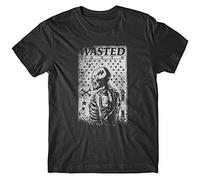 Wasted Youth - Camiseta de manga corta unisex para hombre, Negro, L