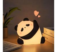Wastou Silicona Kung Fu Panda Luz de Noche, 3 niveles de brillo regulable con temporizador de 30 minutos, recargable de silicona suave, además de la lámpara