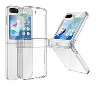 WATACHE para Galaxy Z Flip 5 Case con Protección de Bisagra, Z Flip 5 Case Claro Slim Transparente Shockproof Hinge Hard Flip5 Phone Case Cover, Claro