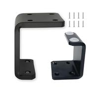 WATAOW 2pcs Patas de Mueble de Hierro en Forma de C｜Patas de Apoyo para Sofá 6cm/8cm/10cm/12cm｜Elevadores de Muebles para Tocador/Mueble de TV｜con Almohadillas(Negro,12cm/4.7in)