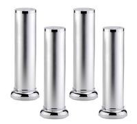 WATAOW 8-30cm Patas de Muebles Ajustables Plateadas, Juego de 4 Patas Redondas de Aleación de Aluminio para Armario Cocina Mesas Estanterías(30cm/12in)