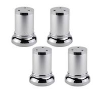 WATAOW 8-30cm Patas de Muebles Ajustables Plateadas, Juego de 4 Patas Redondas de Aleación de Aluminio para Armario Cocina Mesas Estanterías(10cm/4in)