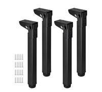 WATAOW Juego de 4 Patas para Mesa Plegables | Soporte Plegable Negro de 15-70cm | Patas Metálicas con Tornillos | para Mesas de Bricolaje Bancos de Trabajo(65cm/25.6")