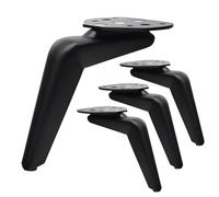 WATAOW Patas de Muebles de Metal Moderno | 15CM/18CM Kit de 4 | Soportes para Sofá Mesa de Centro Armario | Patas de Repuesto | Accesorios de Fácil Instalación(Negro,15cm/6in)