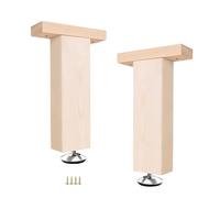 WATAOW Patas de Repuesto para Cama 2 Unidad | Patas de Soporte de Madera Maciza para Muebles | Pies Ajustables para Sofá | Fácil Instalación con Tornillos(28-30cm)