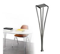 WATAOW Patas Metálicas de Mesa Tipo Horquilla | 4pcs Patas de Acero Macizo | Pies de Repuesto Modernas para Escritorio de Comedor Mesa de Centro DIY(42cm/16.5")