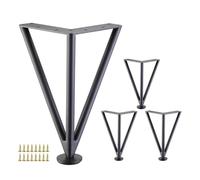 WATAOW Patas Triangulares de Metal para Muebles | Juego de 4 con Tornillos | Soporte hasta 100kg | Patas de Repuesto Modernas | Aptas para Sofas Mesitas Armarios(Gold,30cm/11.8")