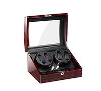 Watch Automatic Watch Winder 4+6 with Quiet Motor and 5 Rotation Modes Wood Shell Piano Paint Fit Lady and Man Automatic Watches(C-A