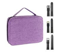 Watch Band Case, Travel Pouch for Watches Straps, Polyester Foldable Storage Holder, Portable Carrying Case for 20 Watch Bands, Ideal for Organizing and Protecting, 6.89x1.97x8.86 Inches