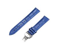 Watch_Band Correa de reloj de cuero genuino con hebilla de acero Watch_Band de bambú primera capa de vaca, 24MM_SILVER, Acetato, No es una piedra preciosa