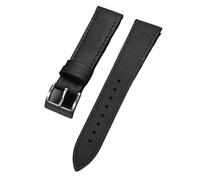 Watch_Band Correa de reloj de cuero genuino de liberación rápida estilo retro vintage para hombres y mujeres Watch_Band, 21MM_SILVER BUCKLE, Acetato, No es una piedra preciosa