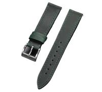 Watch_Band Correa de reloj de cuero genuino de liberación rápida estilo retro vintage para hombres y mujeres Watch_Band, 21MM_SILVER BUCKLE, Acetato, No es una piedra preciosa
