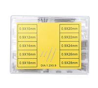 Watch Band Pins 100 Pcs | 10 Sizes 0.9mm x 10-28mm Alloy Watch Tube Bars | Replacement Watch Strap Clasp Link Pins/Watchband Connecting Shafts | Sturdy Oxidation - Protected