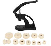 Watch Case Press Closer, Watchmaker Battery Replacement Tool, Precision Back Case Cover Presser with 12 Interchangeable Dies for Snap On and Press Fit Watches, Durable Chrome Vanad