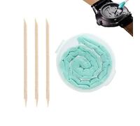 Watch Cleaning Clay, Rubber Cleaning Putty for Watches, Grease Remover with 3 Willow Sticks, 0,28 pulgadas Professional Watch Maintenance and Care Kit for Effective